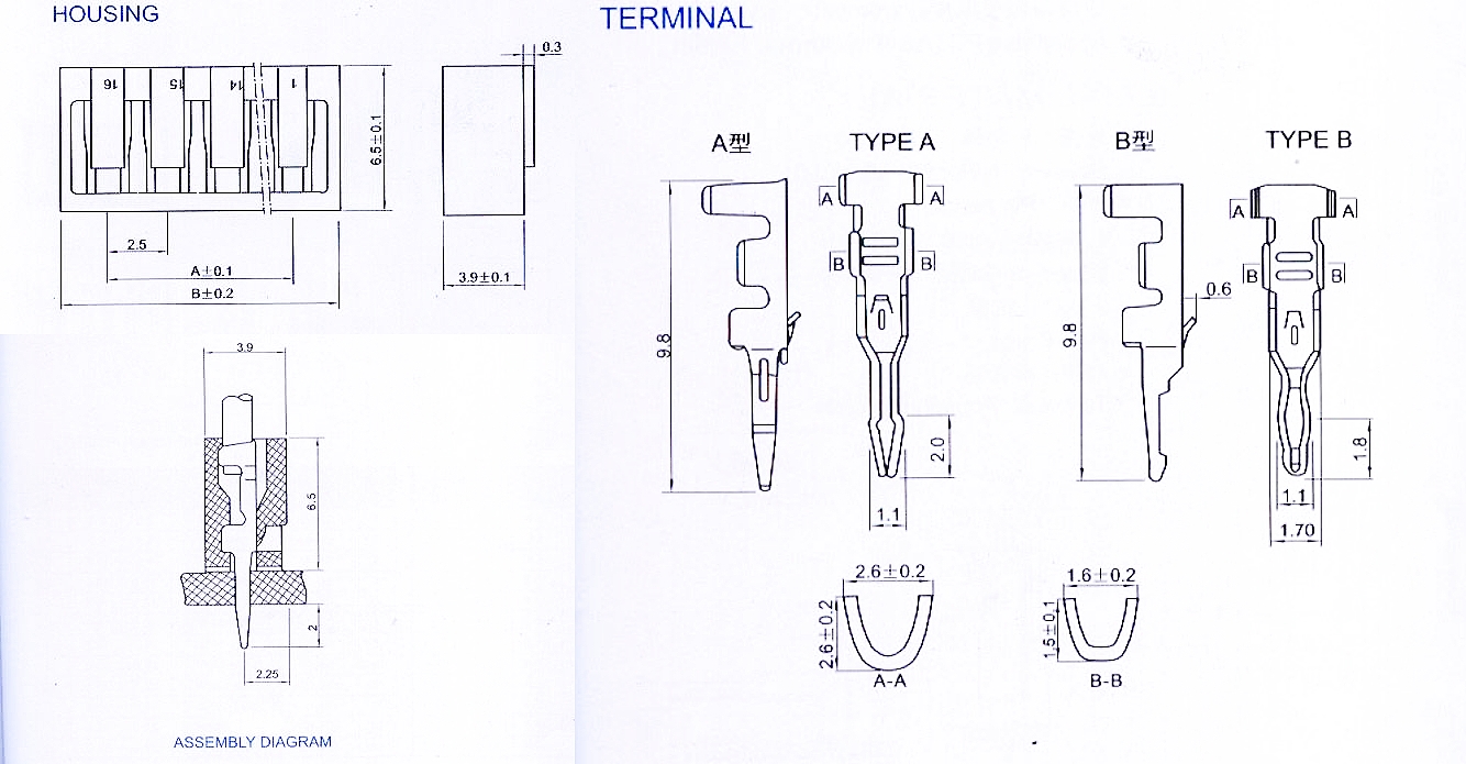 2.50mm Pitch Lithium Battery Interconnect A2505 Series 2.50mm Pitch Lithium Battery Interconnect A2505 Series