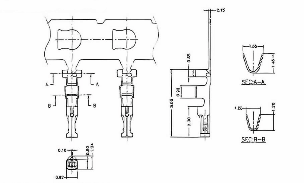 1.25mm Pitch Micro Crimp Contact JST GH Equivalent A1255 1.25mm Pitch Micro Crimp Contact JST GH Equivalent A1255