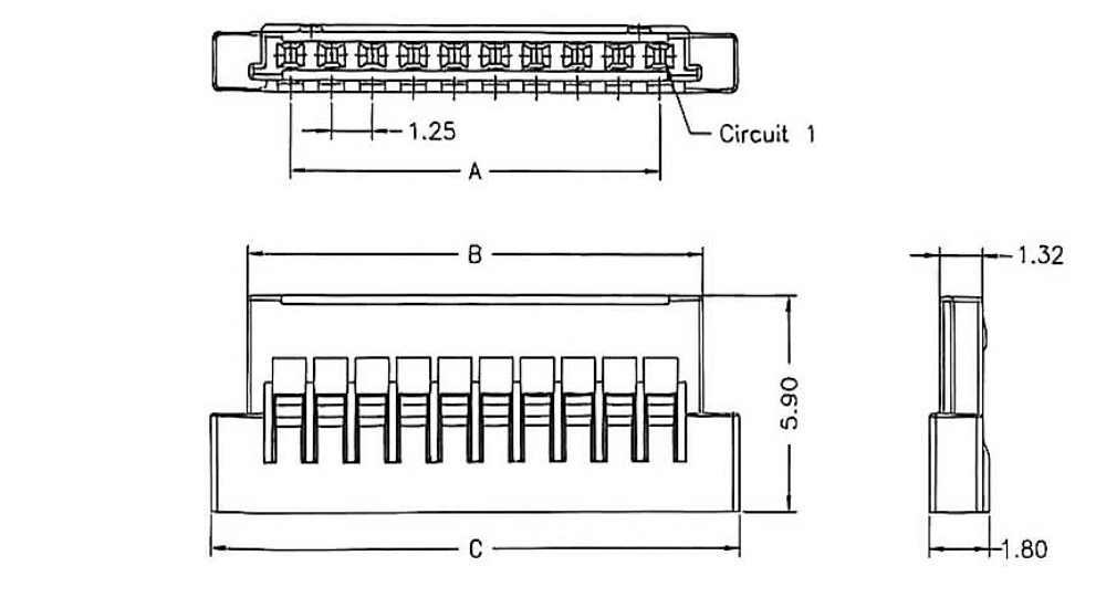 1.25mm Pitch Micro Crimp Contact JST GH Equivalent A1255 1.25mm Pitch Micro Crimp Contact JST GH Equivalent A1255