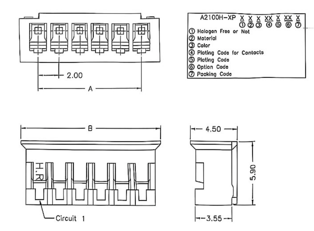 2.00mm Pitch Wire-to-Board Harness JST PH Equivalent A2100 2.00mm Pitch Wire-to-Board Harness JST PH Equivalent A2100