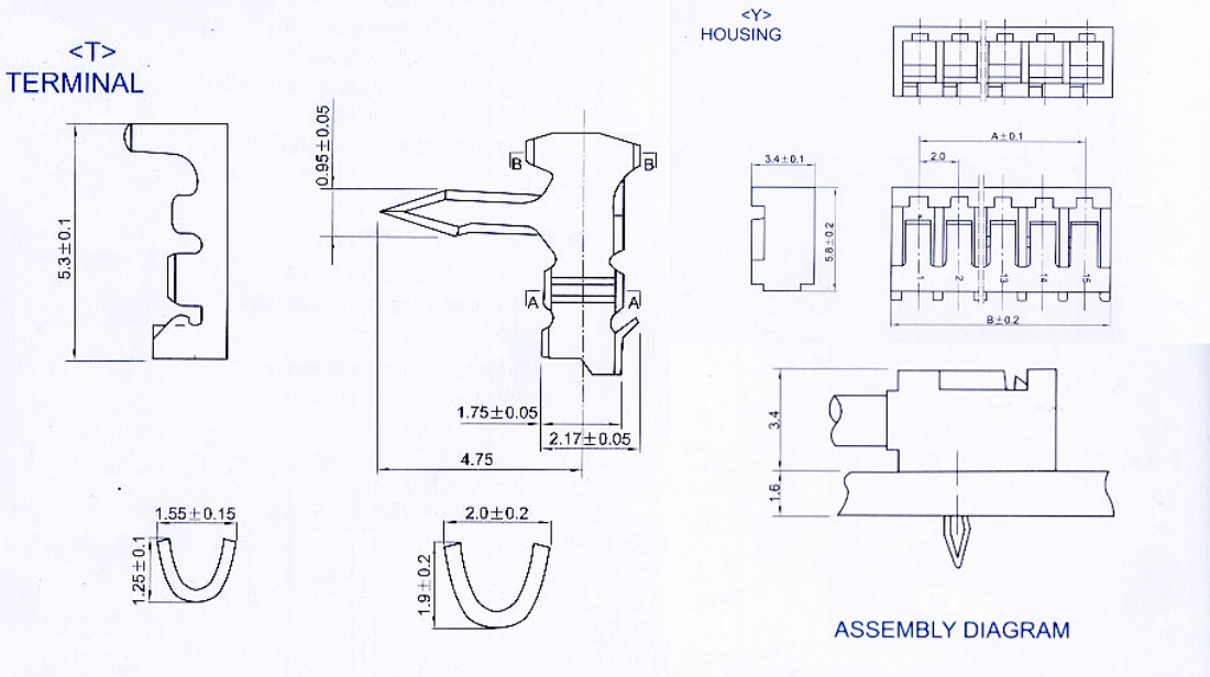 2.00mm Pitch IDC Cable Assembly JST XA Equivalent A2003 2.00mm Pitch IDC Cable Assembly JST XA Equivalent A2003