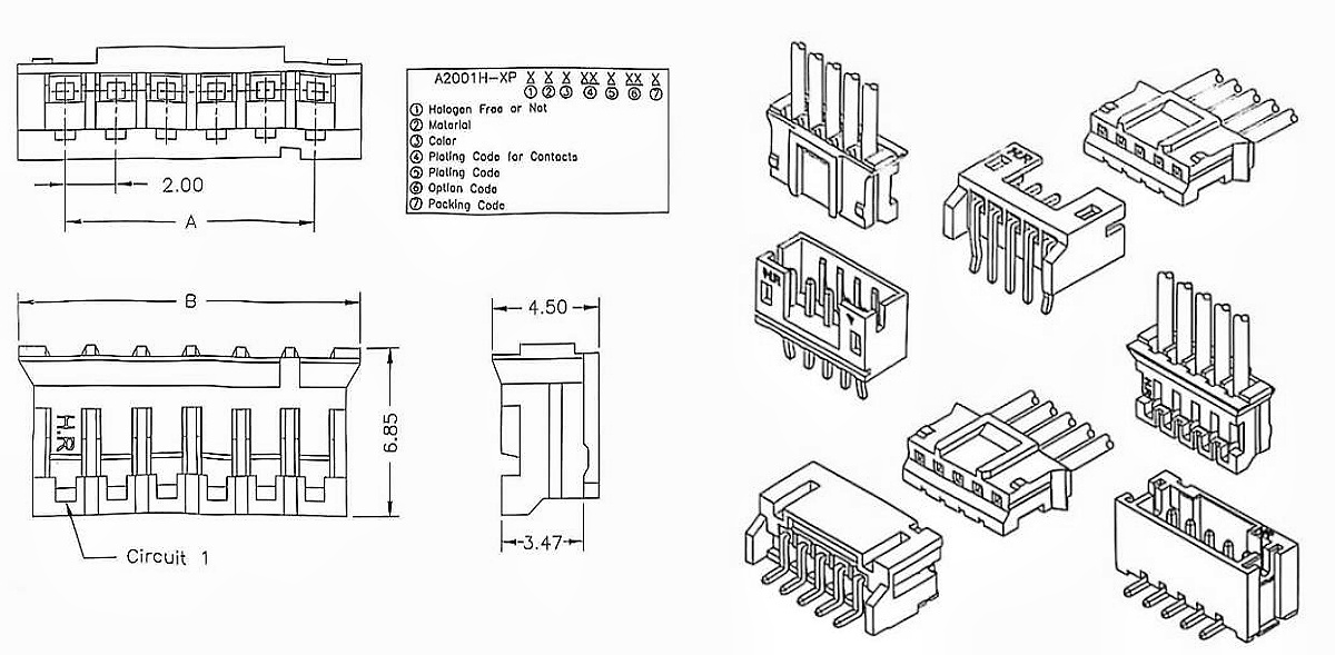1.25mm Pitch Micro Connector Cable Molex 51021 Series