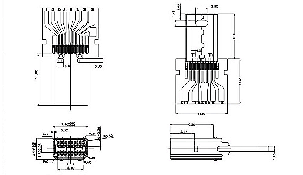 28AWG Multi-Core data Mini DP Cable